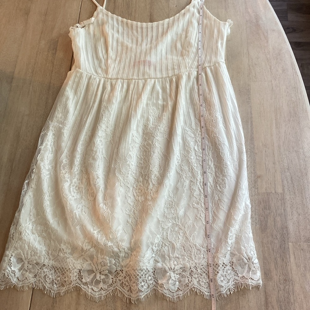 Vintage White Lace Dress Brand: Rainbow. Made in USA Women’s Size M. Scoop back - Picture 12 of 12